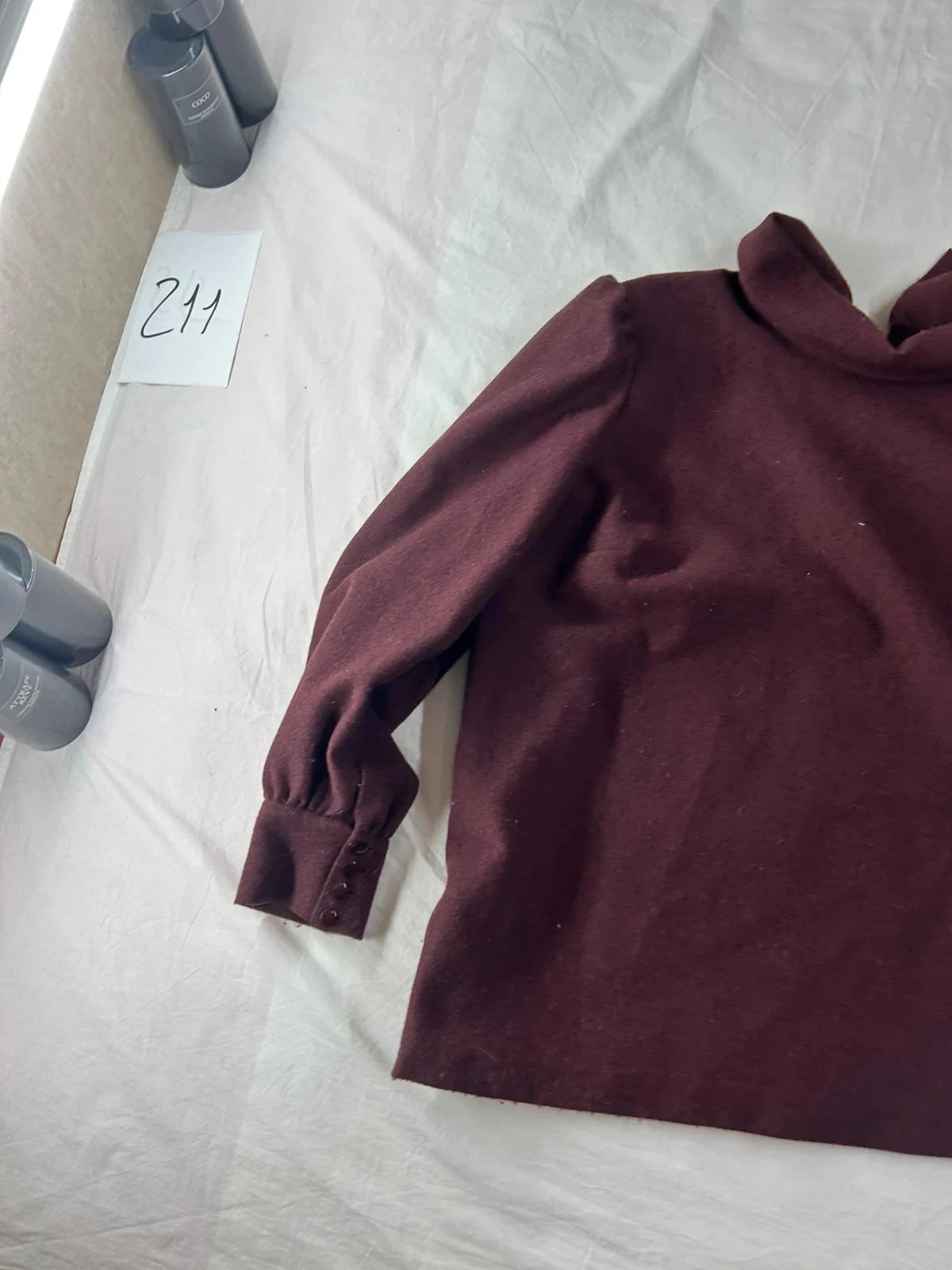 Sweat pull rouge bordeaux vintage – photo 3